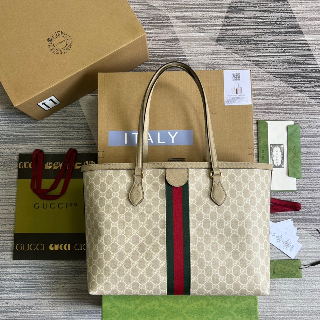 1:1 Replica Gucci Ophidia Medium GG Tote Beige For Women, Women's Bags 15in/38cm GG 631685 UULAG 9682 - Image 5