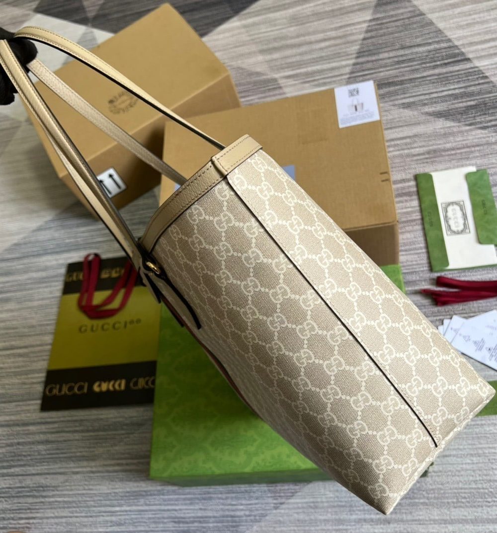 1:1 Replica Gucci Ophidia Medium GG Tote Beige For Women, Women's Bags 15in/38cm GG ‎631685 UULAG 9682