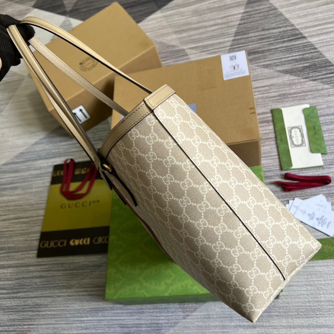 1:1 Replica Gucci Ophidia Medium GG Tote Beige For Women, Women's Bags 15in/38cm GG 631685 UULAG 9682 - Image 9