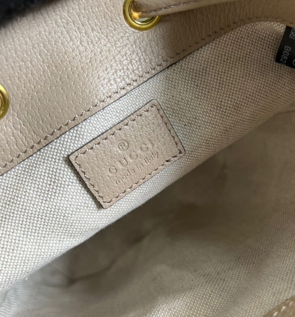 1:1 Replica Gucci Ophidia Mini GG Bucket Bag White For Women, Women's Bags 7.5in/19cm GG