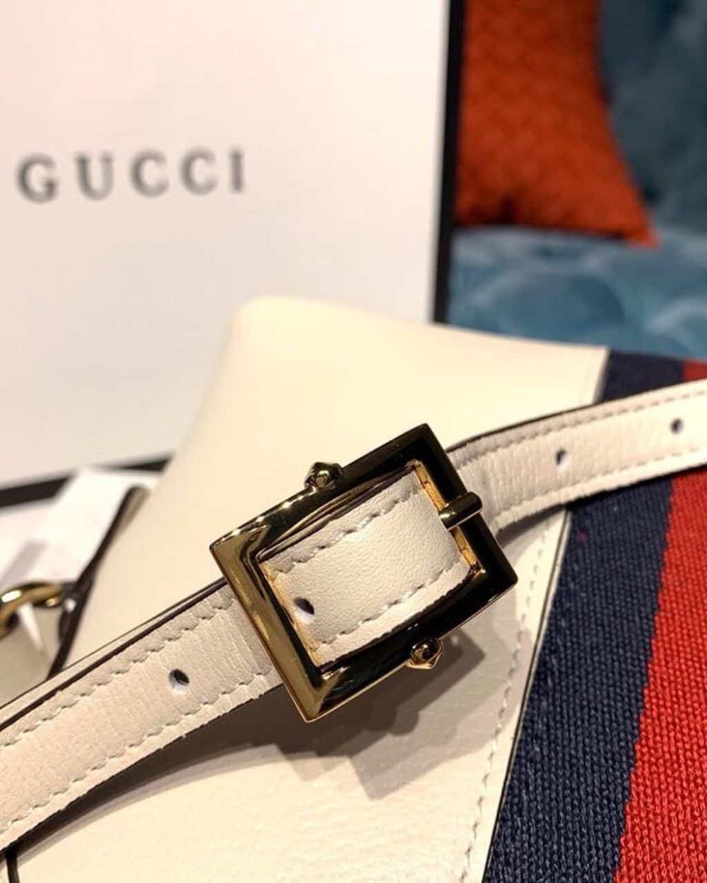 1:1 Replica Gucci Ophidia Shoulder Bag White 9in/24cm