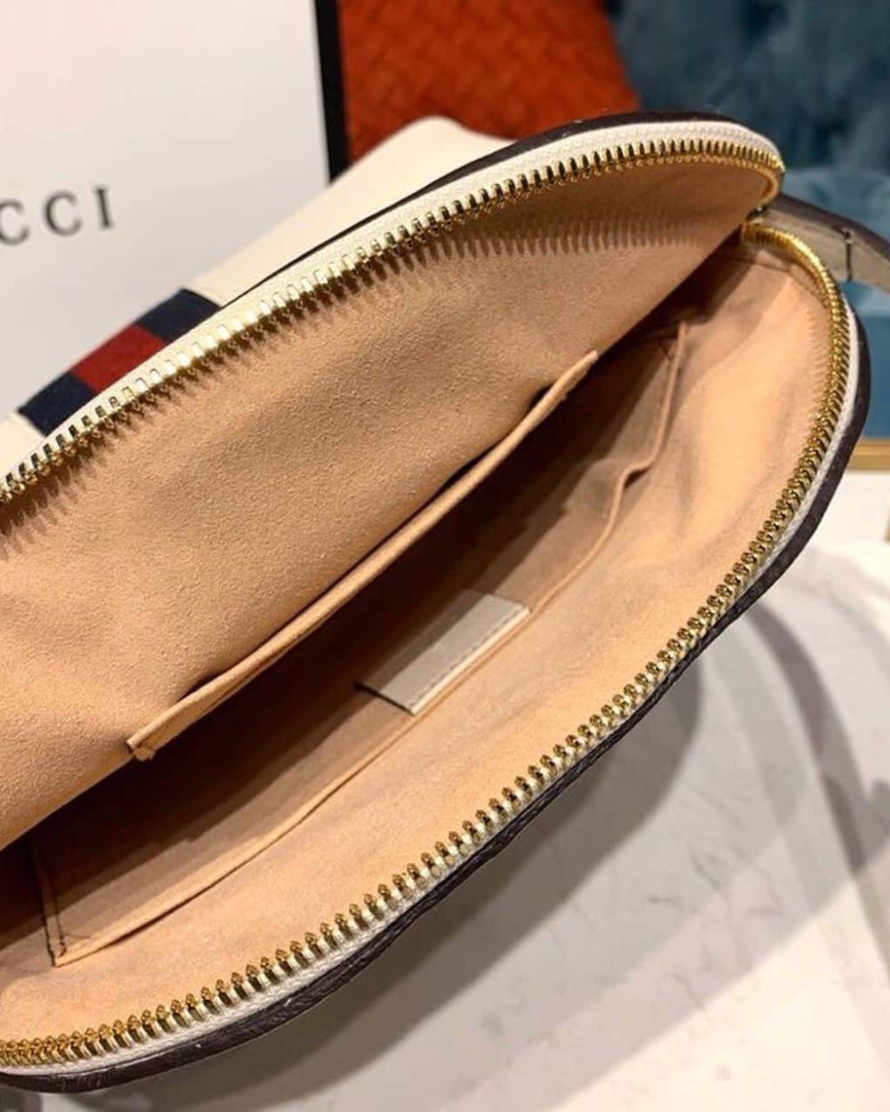 1:1 Replica Gucci Ophidia Shoulder Bag White 9in/24cm