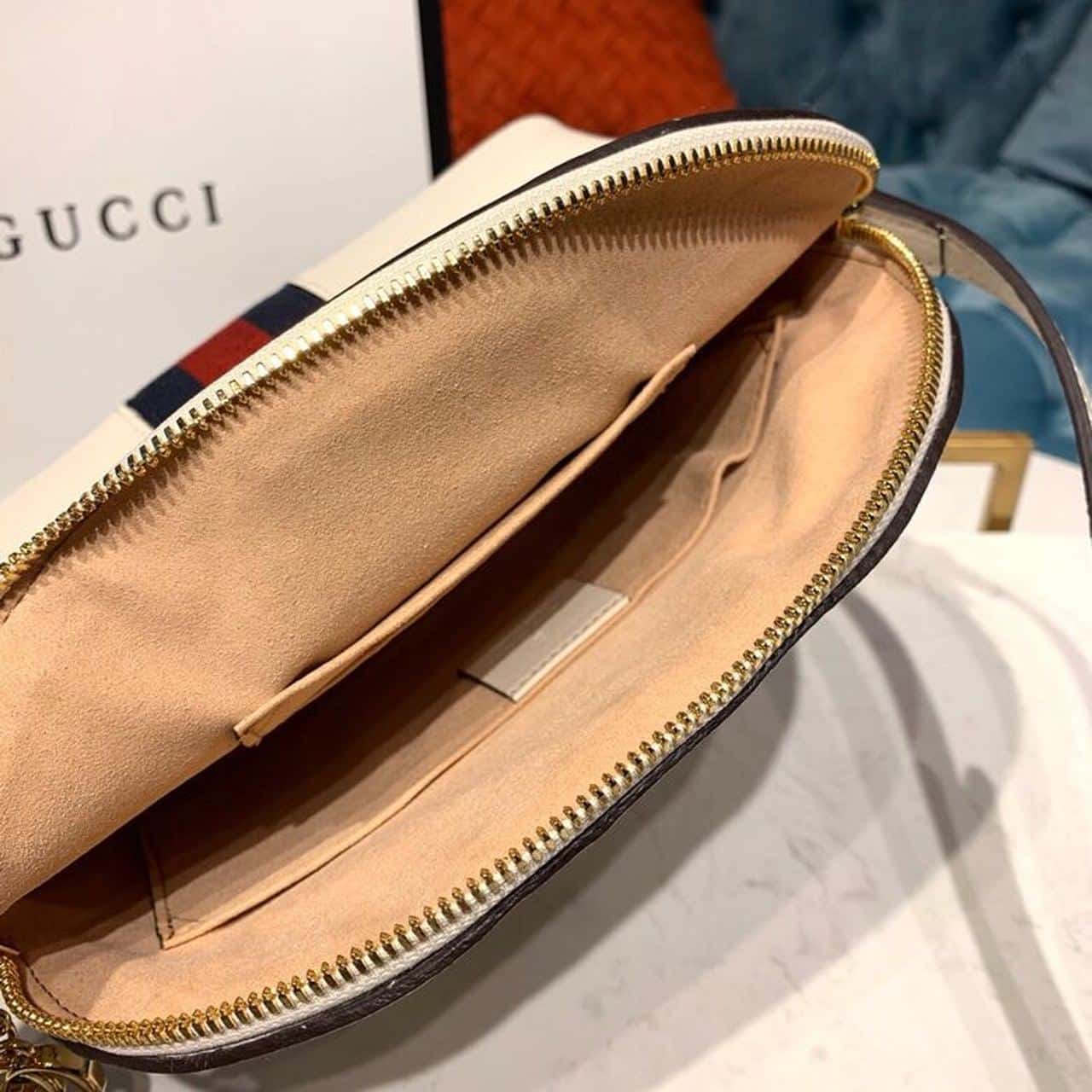 1:1 Replica Gucci Ophidia Shoulder Bag White 9in/24cm - Image 7