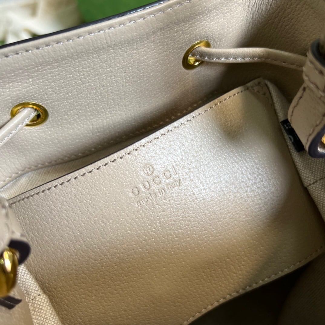 1:1 Replica Gucci Ophidia Small GG Bucket Bag White For Women, Women's Bags 10in/25cm GG - Image 7
