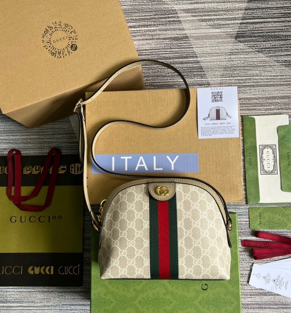 1:1 Replica Gucci Ophidia Small GG Shoulder Bag Beige For Women, Women's Bags 9.2in/24cm GG 499621 UULAG 9682