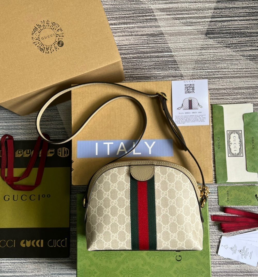 1:1 Replica Gucci Ophidia Small GG Shoulder Bag Beige For Women, Women's Bags 9.2in/24cm GG ‎499621 UULAG 9682