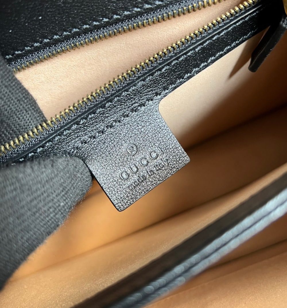 1:1 Replica Gucci Ophidia Small GG Top Handle Bag Balck For Women, Women's Bags 9.8in/25cm GG