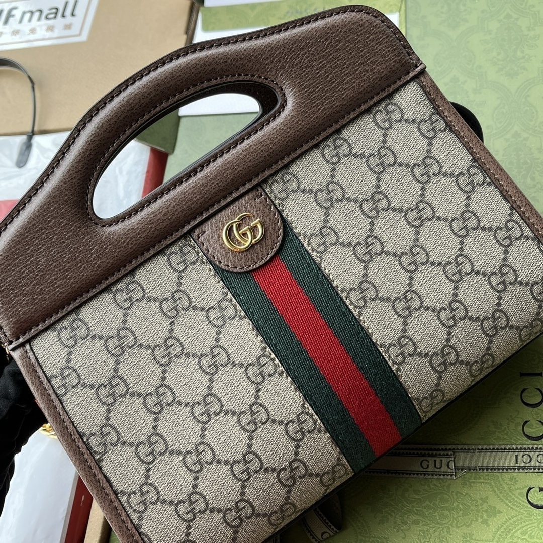 1:1 Replica Gucci Ophidia Small Tote With Web Black For Women 10in/26cm GG 693724 96IWO 8745 - Image 6