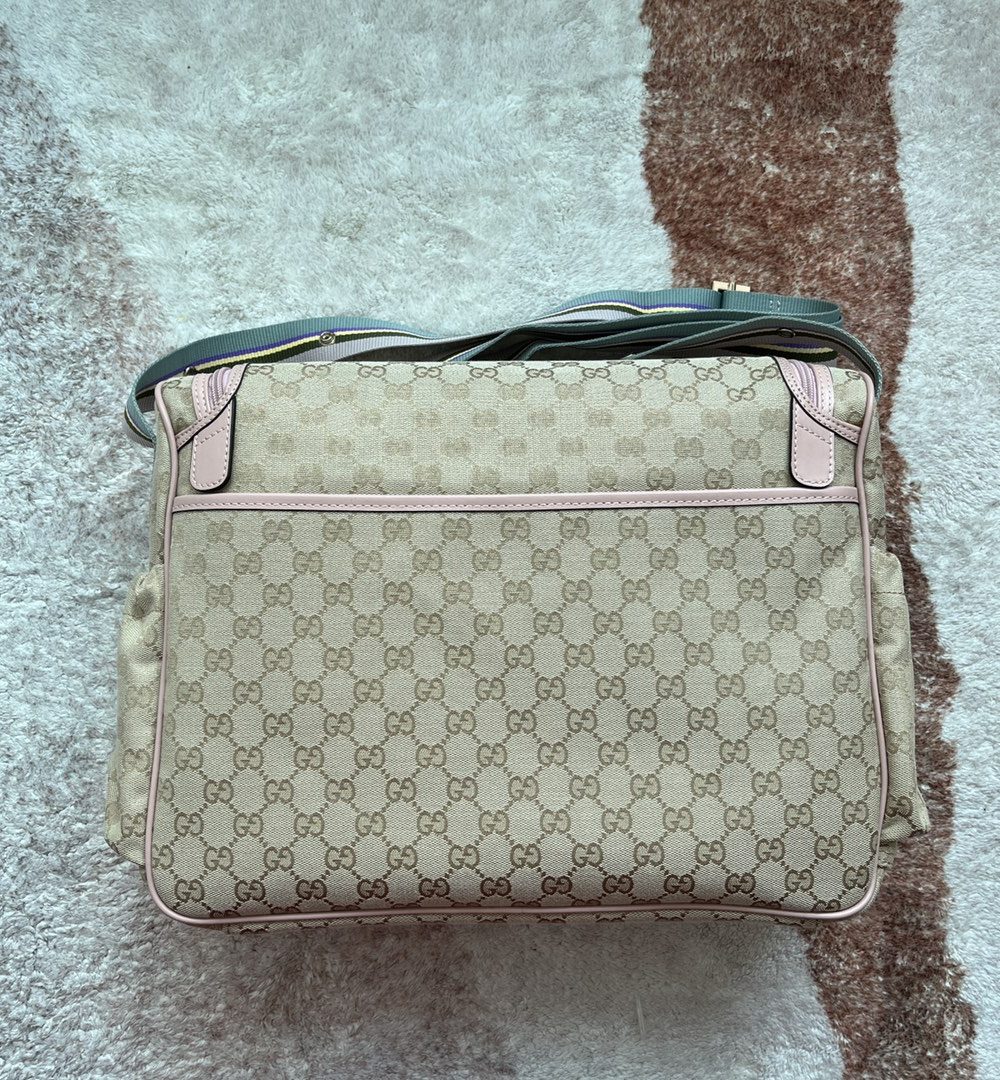1:1 Replica Gucci Original GG Baby Changing Bag Brown For Women, Women's Bags 16.9in/43cm GG