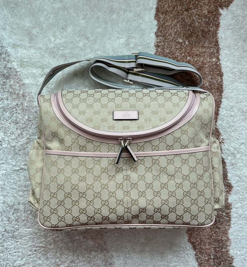 1:1 Replica Gucci Original GG Baby Changing Bag Brown For Women, Women's Bags 16.9in/43cm GG