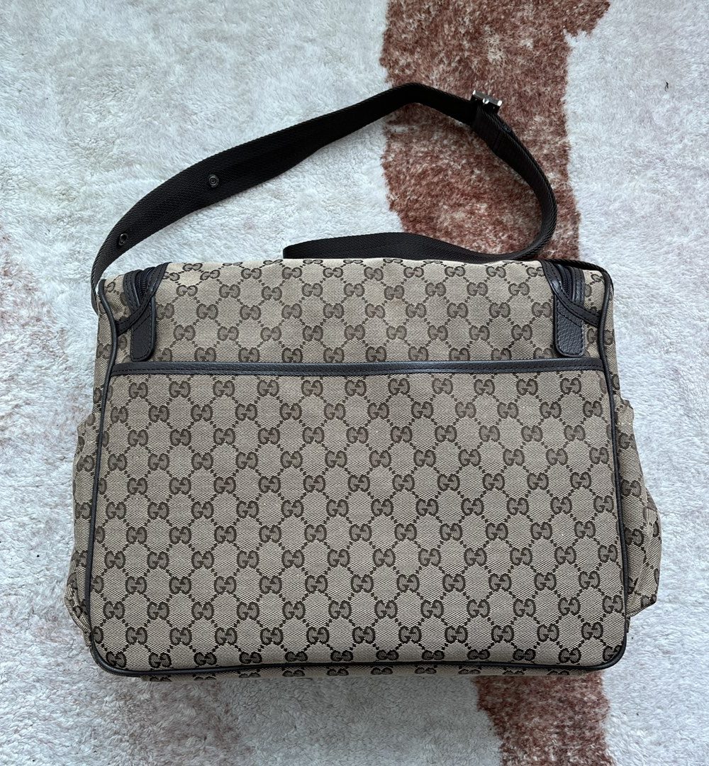 1:1 Replica Gucci Original GG Baby Changing Bag Brown For Women, Women's Bags 16.9in/43cm GG