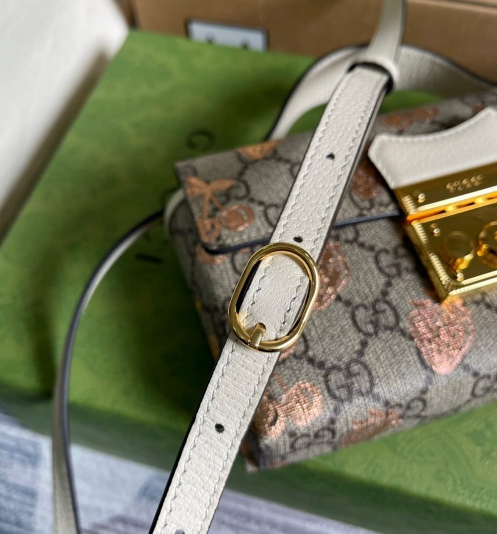 1:1 Replica Gucci Padlock Mini Bag Beige For Women, Women's Bags 7in/18cm GG