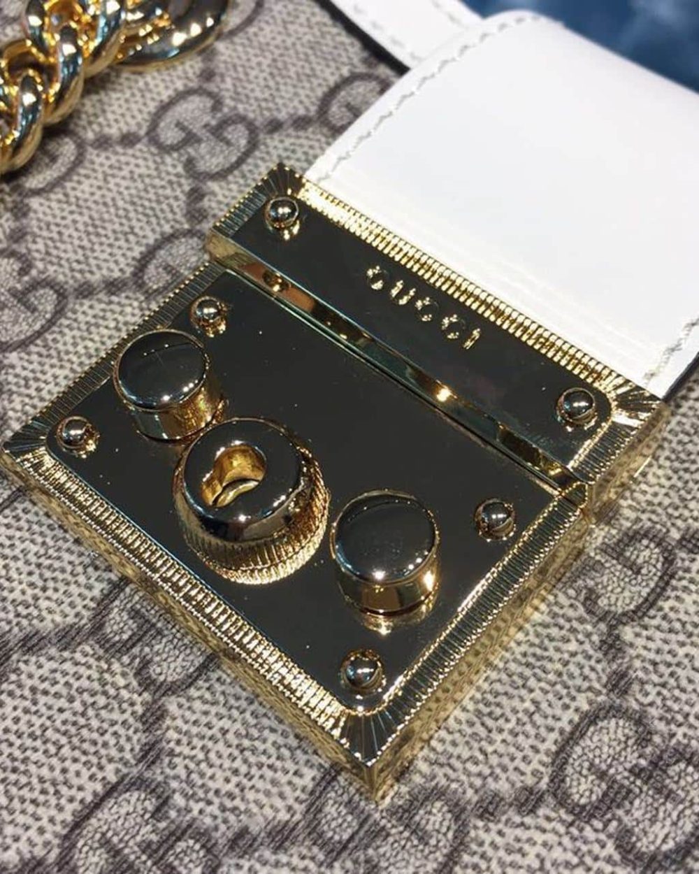 1:1 Replica Gucci Padlock Small GG Shoulder Bag A Material With Low Environmental Impact With White For Women 10in/26cm GG 498156 KHNKG 9761