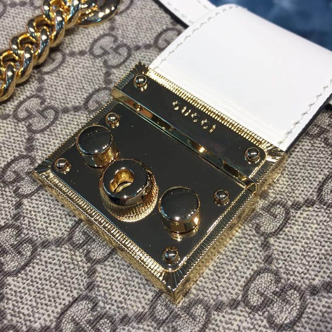 1:1 Replica Gucci Padlock Small GG Shoulder Bag A Material With Low Environmental Impact With White For Women 10in/26cm GG 498156 KHNKG 9761 - Image 4