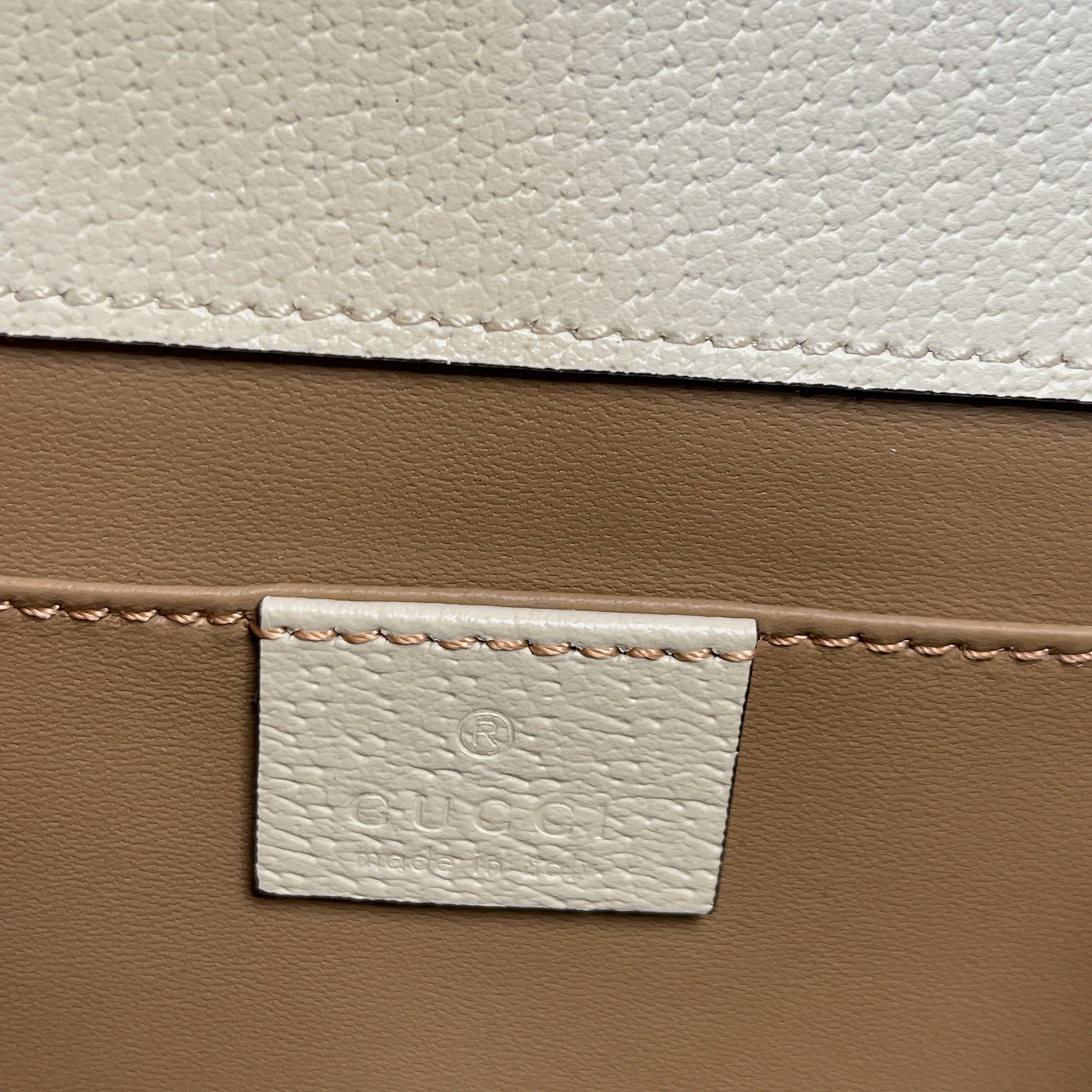 1:1 Replica Gucci Padlock Small Gucci Strawberry Shoulder Bag Beige For Women, Women's Bags 7.9in/20cm GG - Image 7