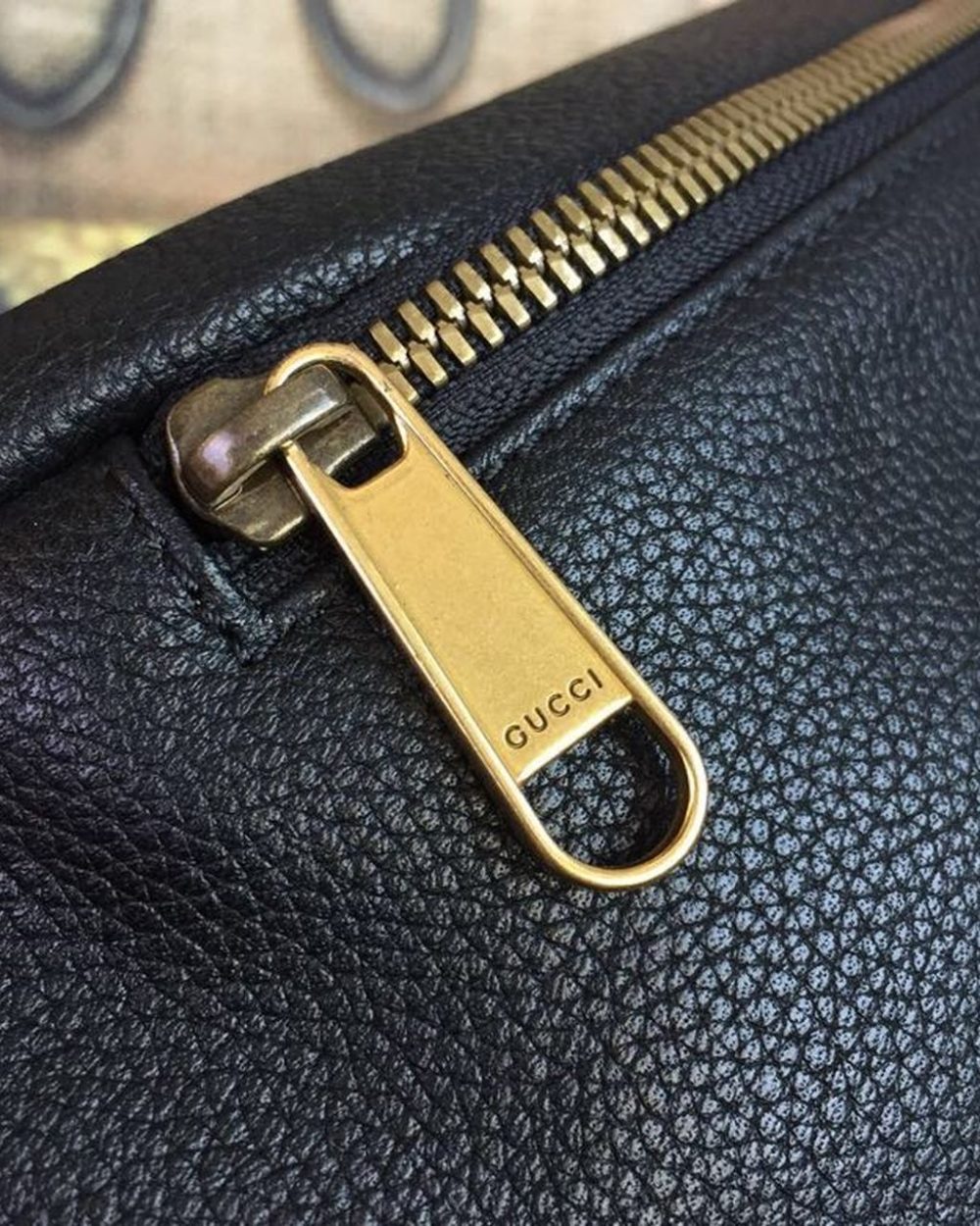 1:1 Replica Gucci Print Waist Belt Bag Black For Women And Men 15in/39cm GG 530412