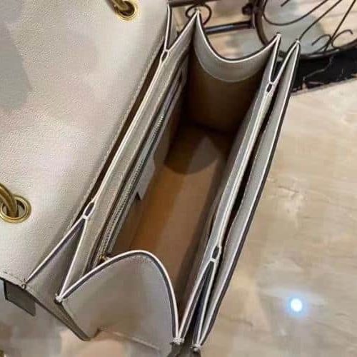 1:1 Replica Gucci Queen Margaret GG Small Top Handle Bag Beige And Ebony GG Supreme Canvas For Women 10in/26cm GG 476541