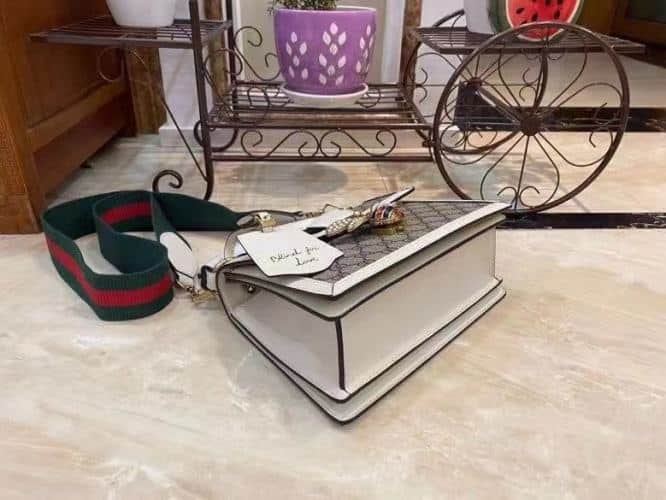 1:1 Replica Gucci Queen Margaret GG Small Top Handle Bag Beige And Ebony GG Supreme Canvas For Women 10in/26cm GG 476541 - Image 4