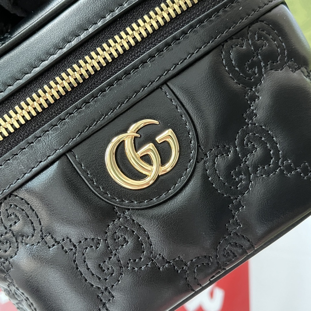 1:1 Replica Gucci Quilted GG Mini Handbag Black For Women, Women's Bags 6.3in/16cm GG 723770 UM8IG 1000 - Image 7