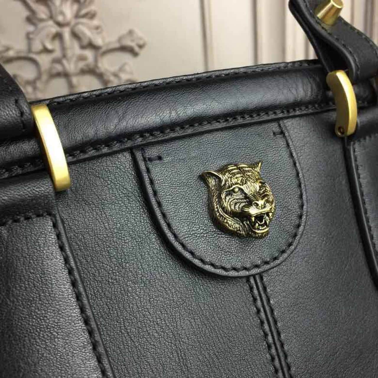 1:1 Replica Gucci Re(Belle) Large Top Handle Bag Black For Women 15.75in/40cm GG - Image 7