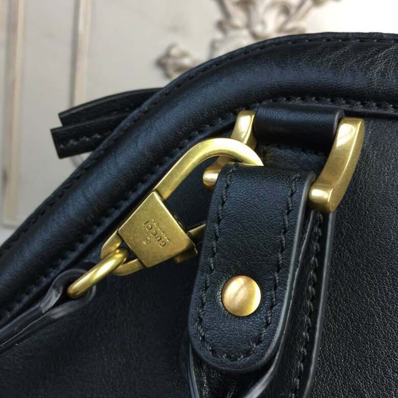 1:1 Replica Gucci Re(Belle) Large Top Handle Bag Black For Women 15.75in/40cm GG - Image 5