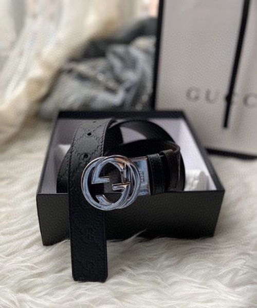 1:1 Replica Gucci Reversible Gucci Signature Belt Black GG, Women Belt ‎473030 CWCWN 1070