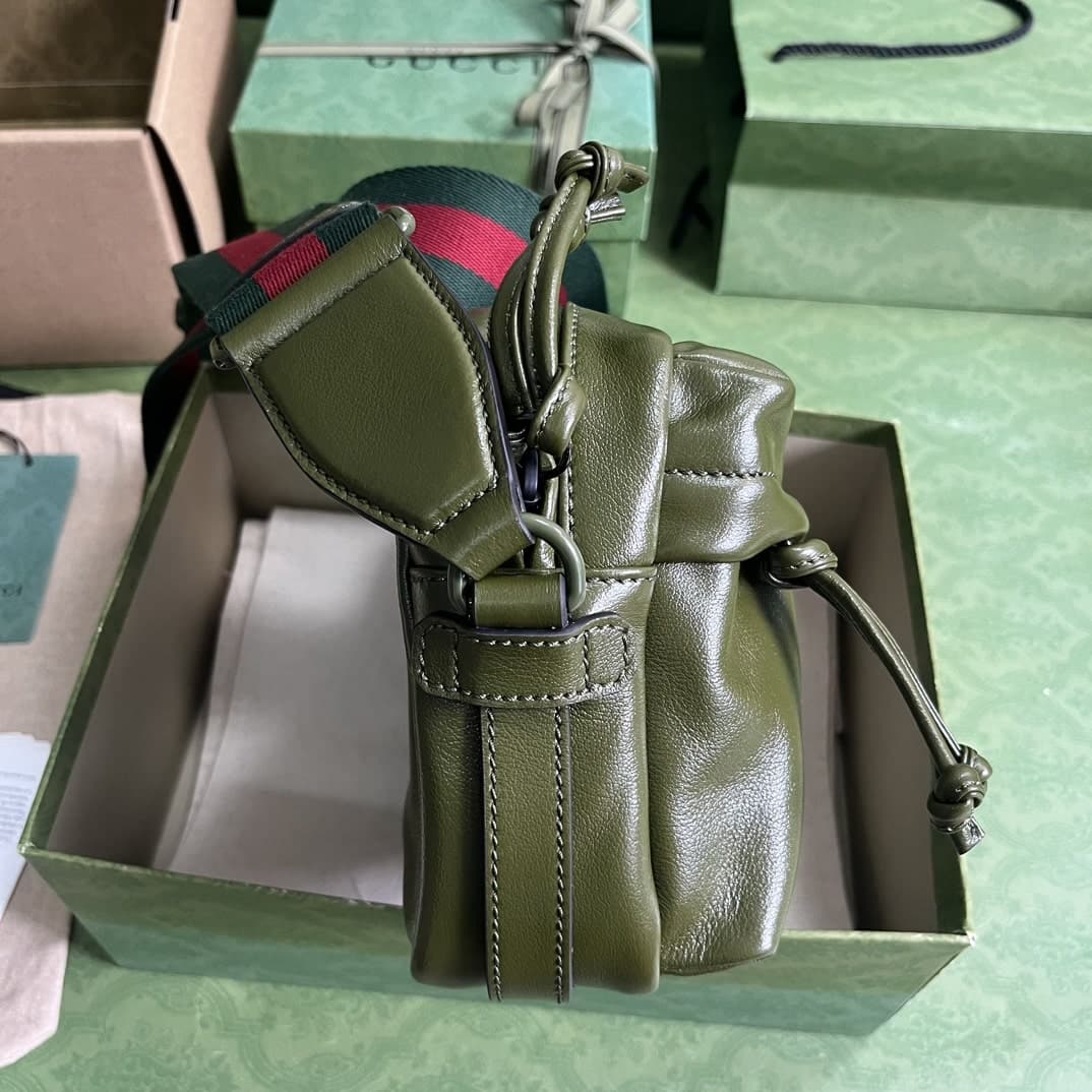 1:1 Replica Gucci Shoulder Tonal Double G Bag Green Khaki/Black For Men 23.3cm/9.2in 725696 AABDH 3353 - Image 7