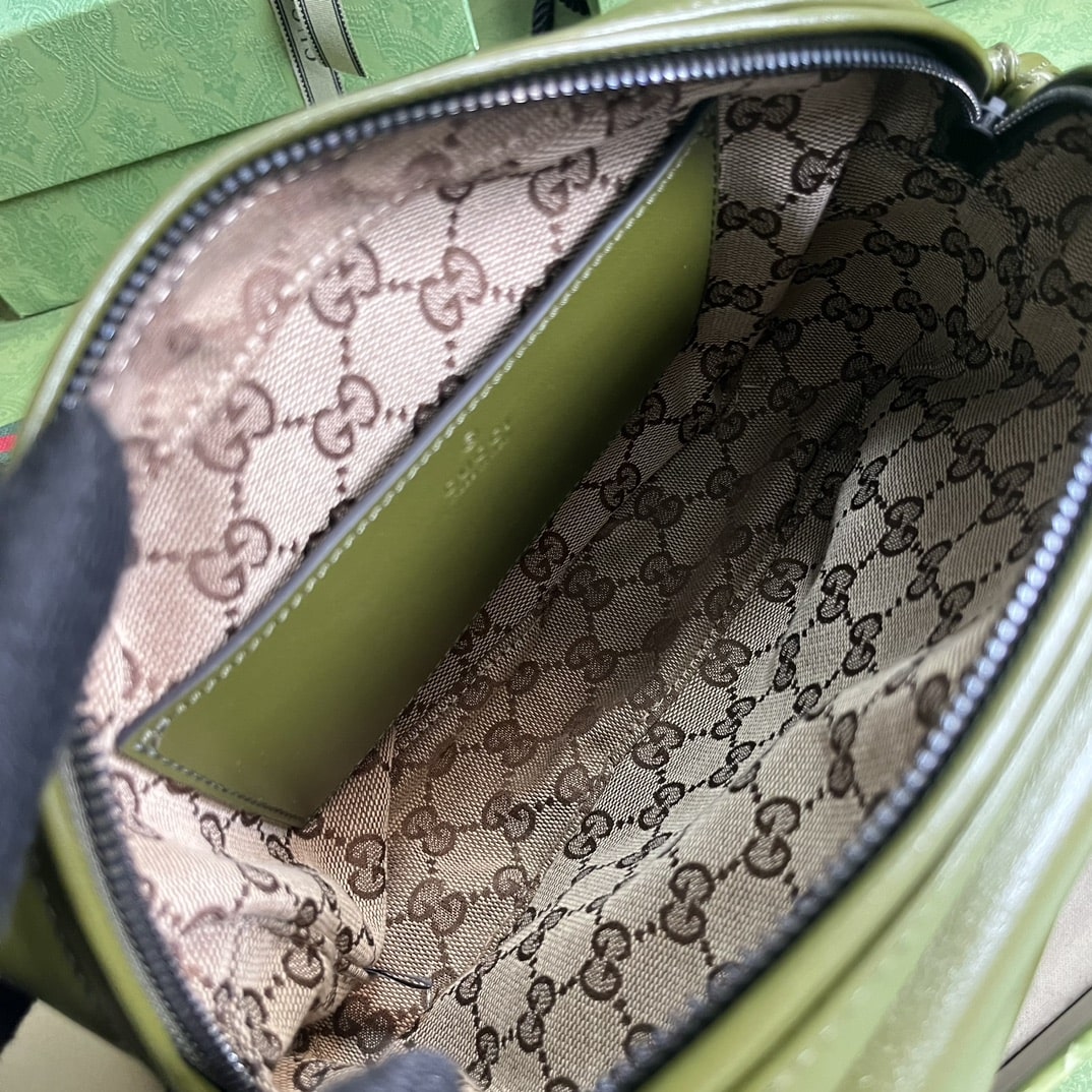 1:1 Replica Gucci Shoulder Tonal Double G Bag Green Khaki/Black For Men 23.3cm/9.2in 725696 AABDH 3353 - Image 10