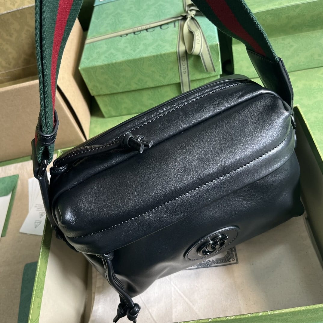 1:1 Replica Gucci Shoulder Tonal Double G Bag Green Khaki/Black For Men 23.3cm/9.2in 725696 AABDH 3353 - Image 14