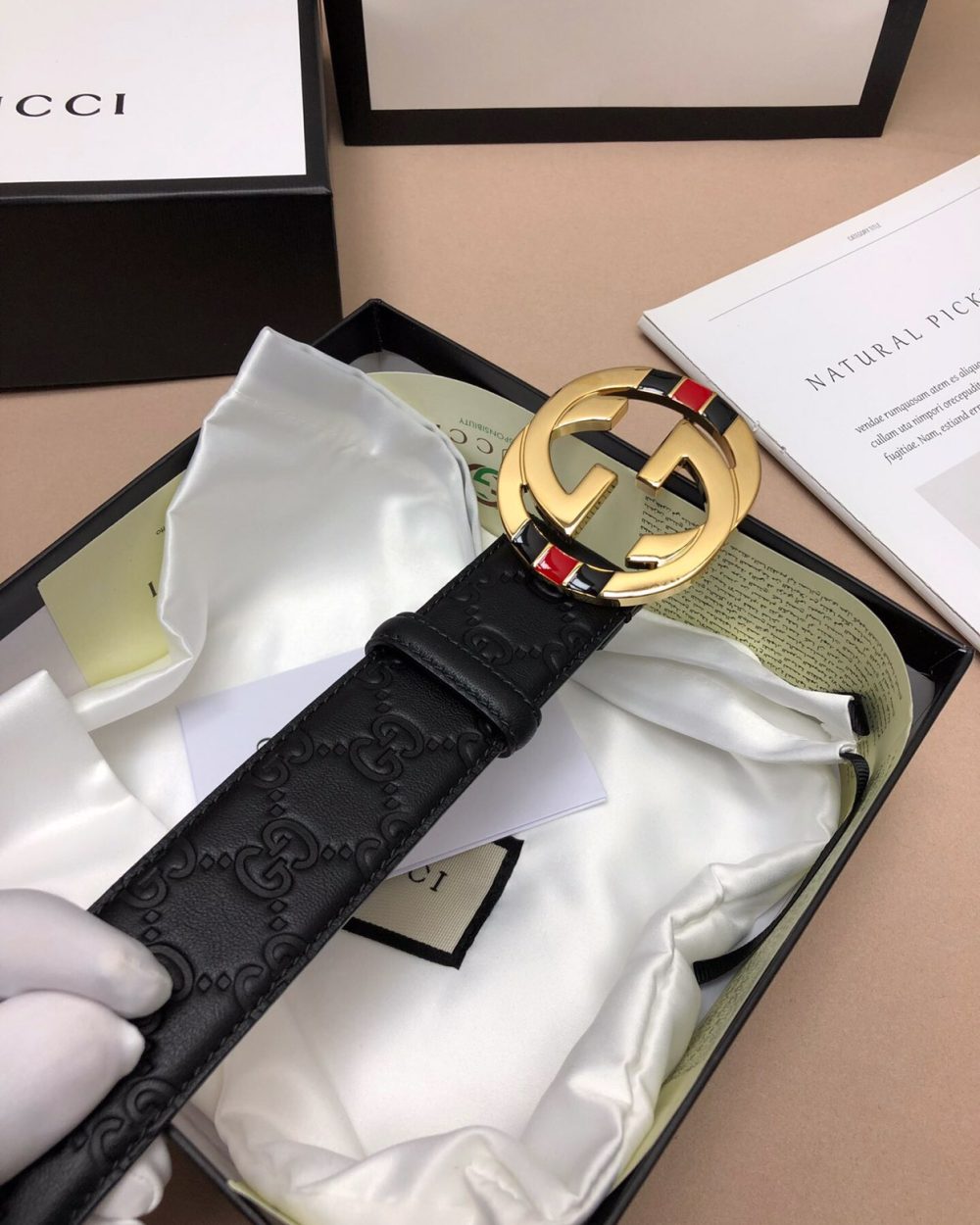 1:1 Replica Gucci Signature Belt Black For Women, Women Belt 370543 CWC1G 1000