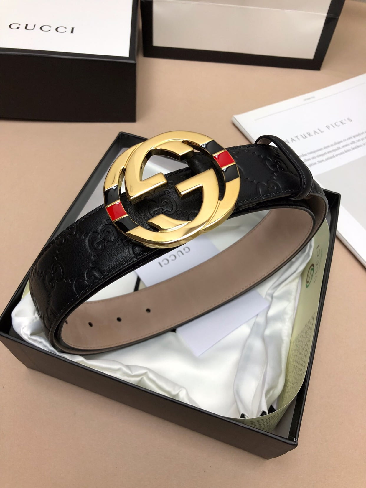 1:1 Replica Gucci Signature Belt Black For Women, Women Belt 370543 CWC1G 1000