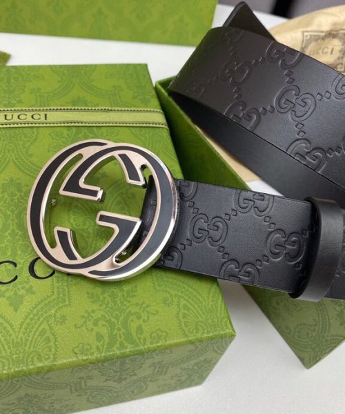 1:1 Replica Gucci Signature Belt Black For Women, Women Belt