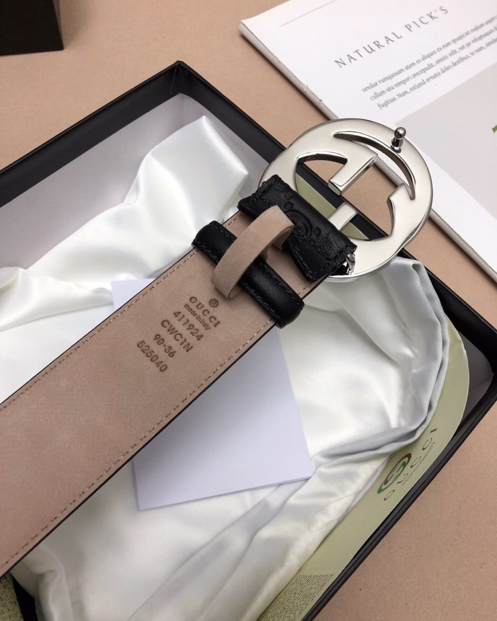 1:1 Replica Gucci Signature Belt Black For Women, Women Belt 411924 CWC1N 1000