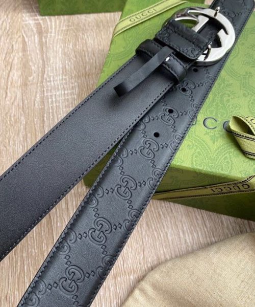 1:1 Replica Gucci Signature  Belt Black For Women, Women Belt 411924 CWC1N 1000