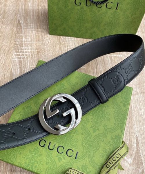 1:1 Replica Gucci Signature  Belt Black For Women, Women Belt 411924 CWC1N 1000