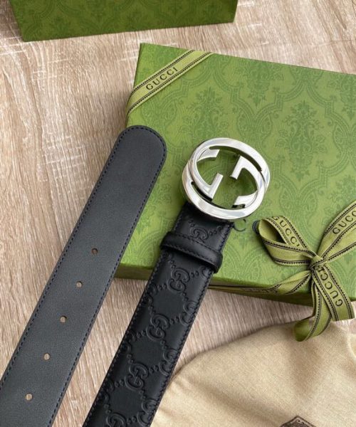 1:1 Replica Gucci Signature  Belt Black For Women, Women Belt 411924 CWC1N 1000