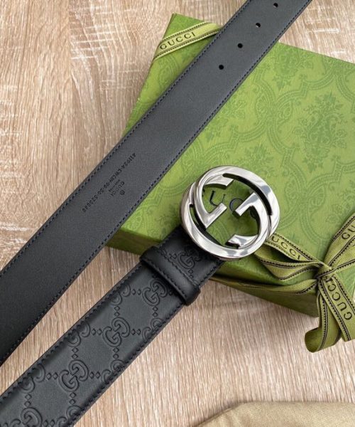 1:1 Replica Gucci Signature  Belt Black For Women, Women Belt 411924 CWC1N 1000
