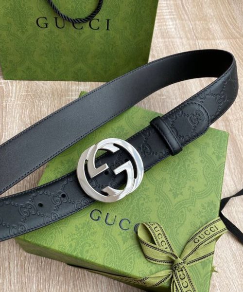 1:1 Replica Gucci Signature  Belt Black For Women, Women Belt 411924 CWC1N 1000