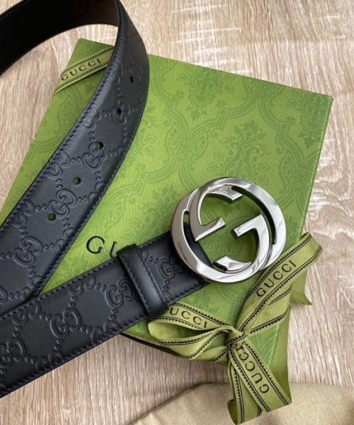 1:1 Replica Gucci Signature  Belt Black For Women, Women Belt 411924 CWC1N 1000