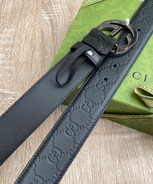 1:1 Replica Gucci Signature  Belt Black For Women, Women Belt 411924 CWC1N 1000