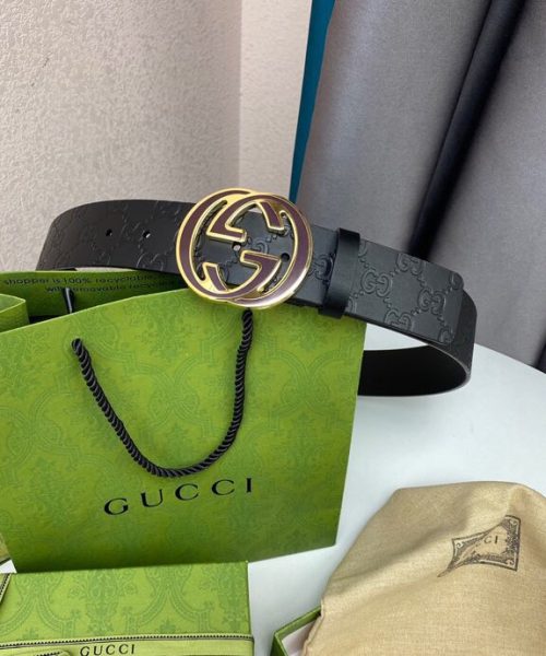 1:1 Replica Gucci Signature Belt Black For Women, Women Belt
