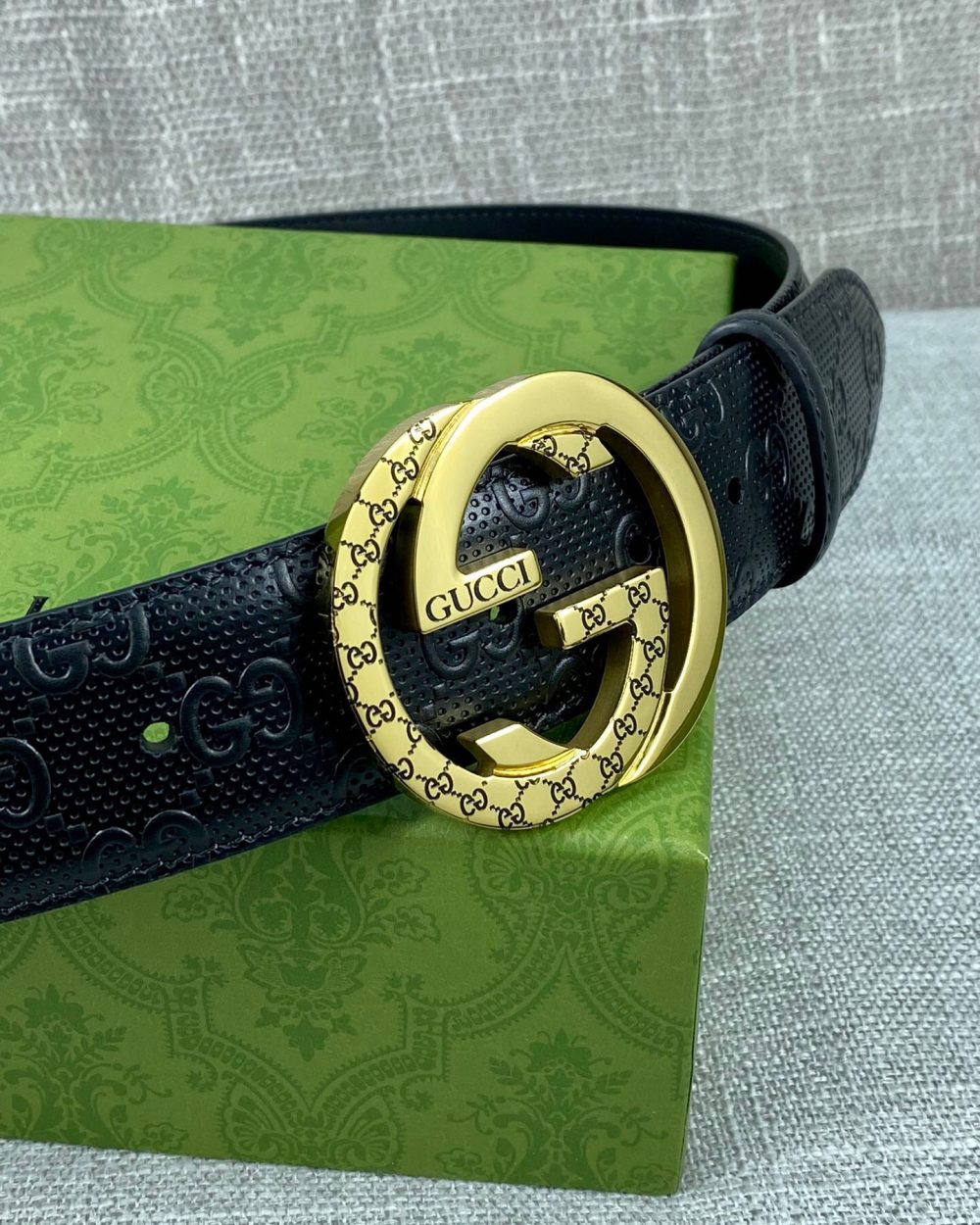 1:1 Replica Gucci Signature Belt Black For Women, Women Belt