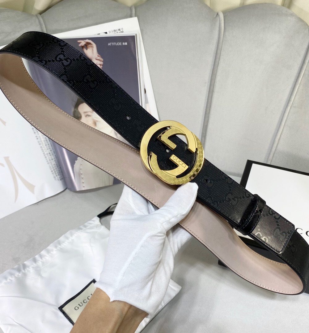 1:1 Replica Gucci Signature Belt Black For Women, Women Belt