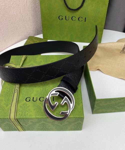 1:1 Replica Gucci Signature Belt Black For Women, Women Belt