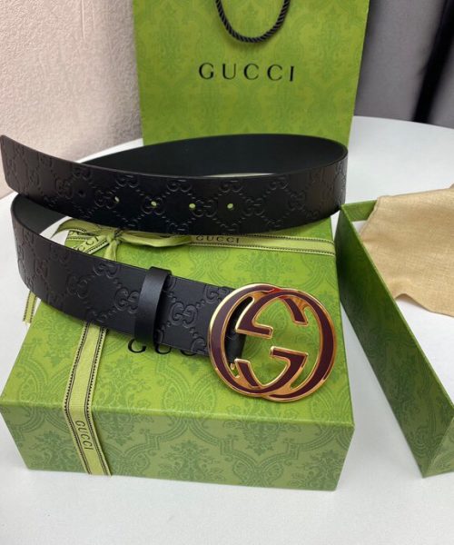 1:1 Replica Gucci Signature Belt Black For Women, Women Belt