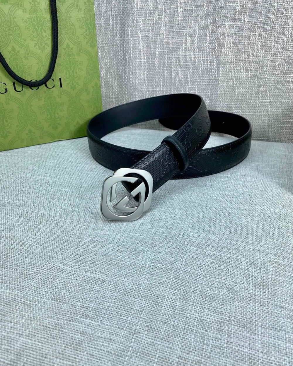 1:1 Replica Gucci Signature Belt Black For Women, Women Belt