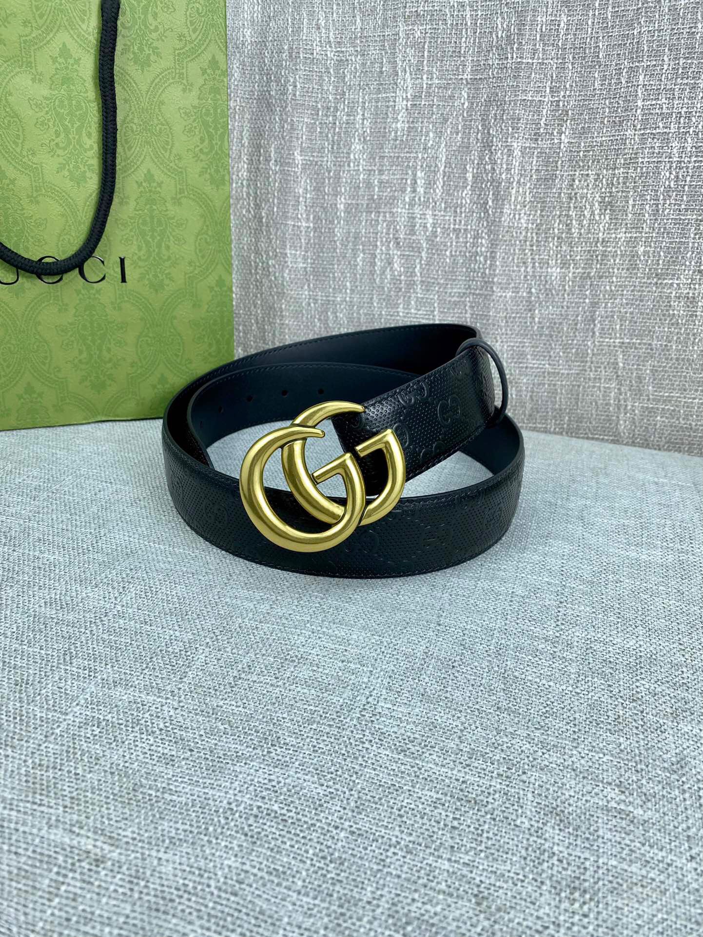 1:1 Replica Gucci Signature Belt Black For Women, Women Belt - Image 4