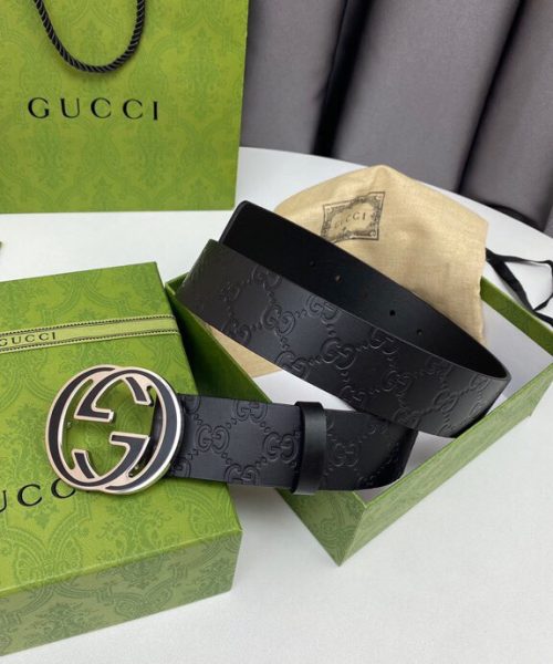 1:1 Replica Gucci Signature Belt Black For Women, Women Belt