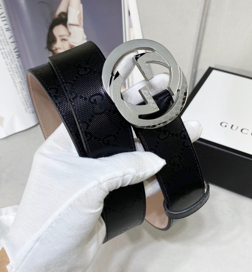 1:1 Replica Gucci Signature Belt Black For Women, Women Belt