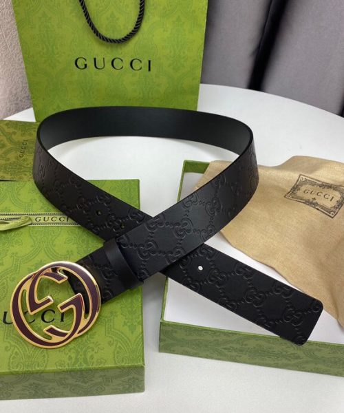 1:1 Replica Gucci Signature Belt Black For Women, Women Belt